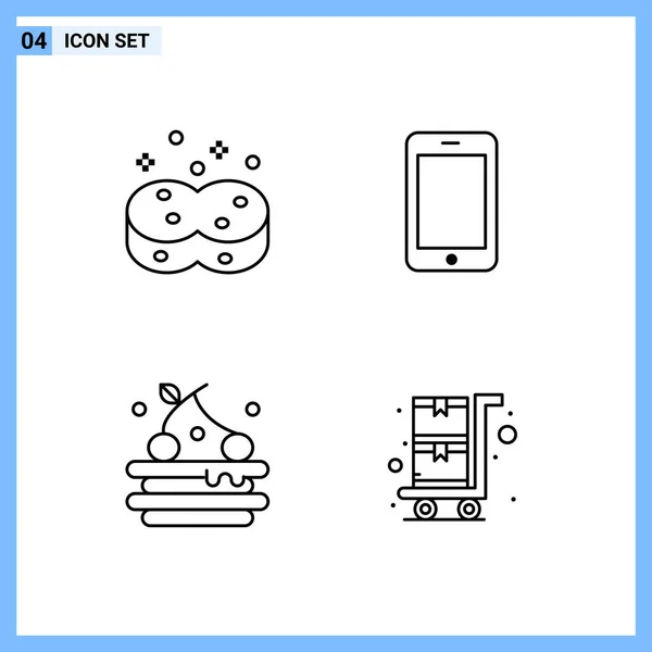 Conjunto Iconos Creativos Universales Simplemente Vector Ilustraciones Para Aplicaciones Web — Vector de stock