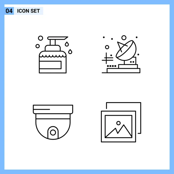 Conjunto Iconos Creativos Universales Simplemente Vector Ilustraciones Para Aplicaciones Web — Vector de stock