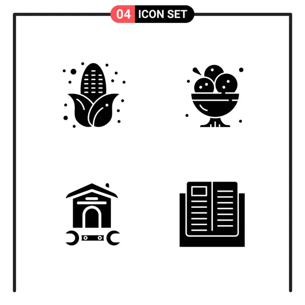 Conjunto Iconos Creativos Universales Simplemente Vector Ilustraciones Para Aplicaciones Web — Vector de stock