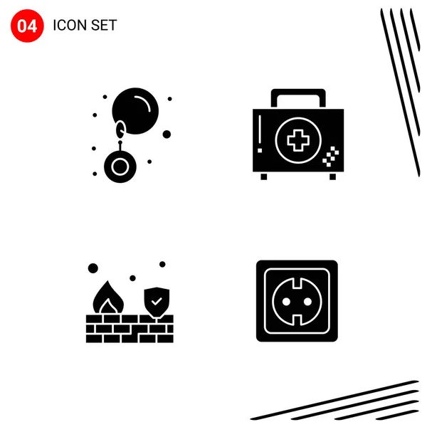 Set Universal Creative Icons Simply Vector Illustrations Web Mobile Apps — Stock Vector