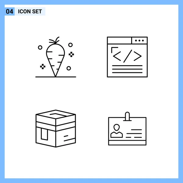 Conjunto Iconos Creativos Universales Simplemente Vector Ilustraciones Para Aplicaciones Web — Vector de stock