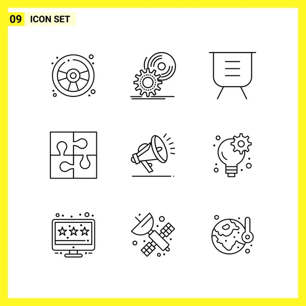 Conjunto Iconos Creativos Universales Simplemente Vector Ilustraciones Para Aplicaciones Web — Vector de stock