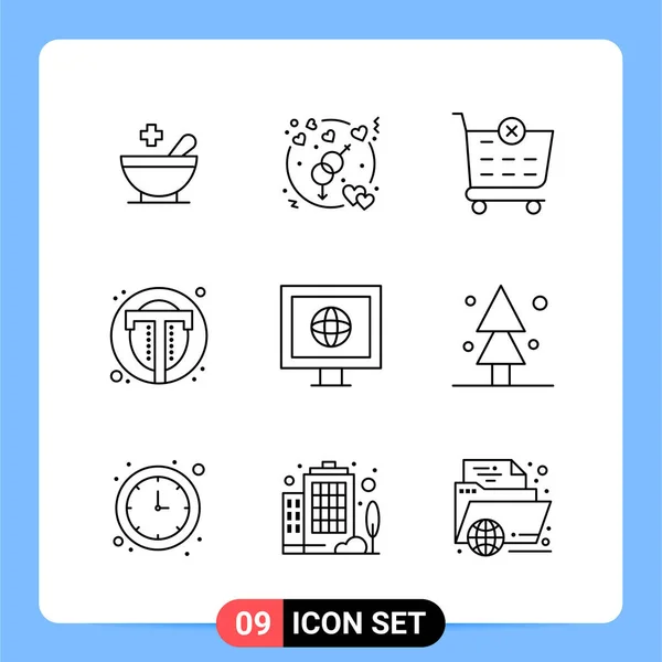 Conjunto Iconos Creativos Universales Simplemente Vector Ilustraciones Para Aplicaciones Web — Vector de stock