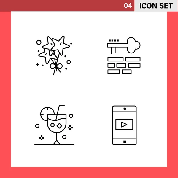 Conjunto Iconos Creativos Universales Simplemente Vector Ilustraciones Para Aplicaciones Web — Vector de stock