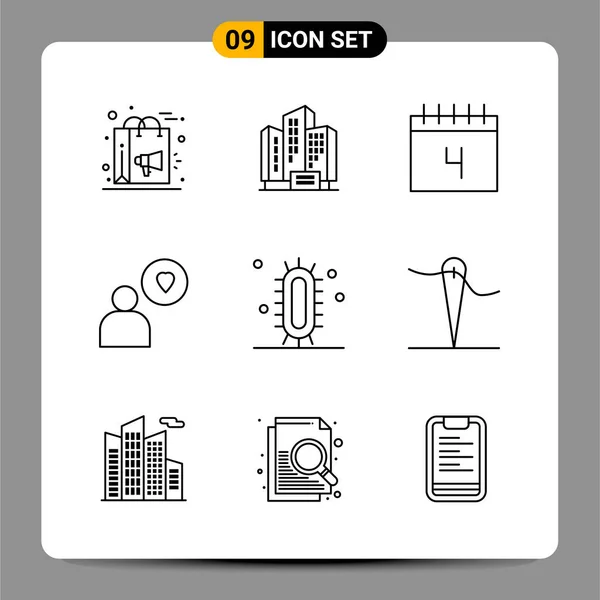 Conjunto Iconos Creativos Universales Simplemente Vector Ilustraciones Para Aplicaciones Web — Vector de stock