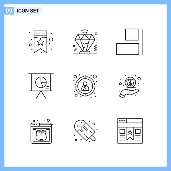 Set Universal Creative Icons Simply Vector Illustrations Web Mobile Apps — Stock Vector