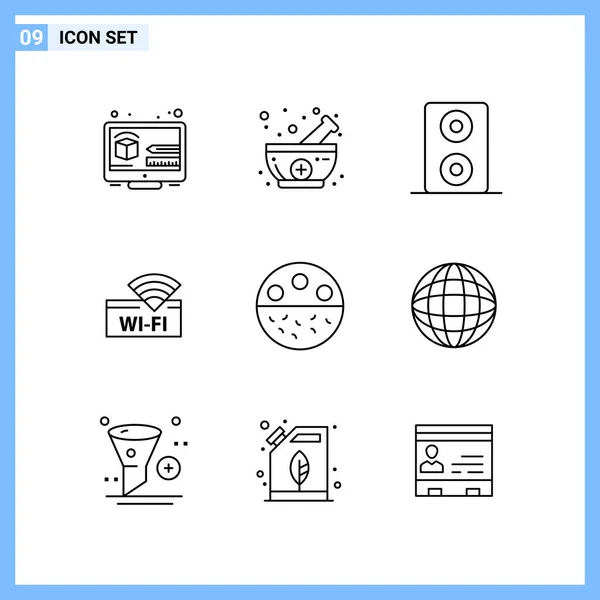 Conjunto Iconos Creativos Universales Simplemente Vector Ilustraciones Para Aplicaciones Web — Vector de stock