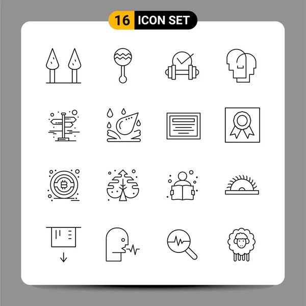 Set Universal Creative Icons Simply Vector Illustrations Web Mobile Apps — Stock Vector