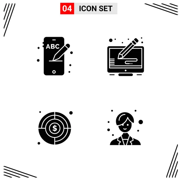 Conjunto Iconos Creativos Universales Simplemente Vector Ilustraciones Para Aplicaciones Web — Vector de stock