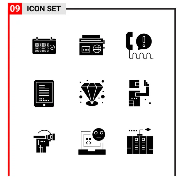 Conjunto Iconos Creativos Universales Simplemente Vector Ilustraciones Para Aplicaciones Web — Vector de stock