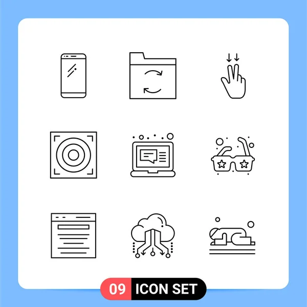 Set Universal Creative Icons Simply Vector Illustrations Web Mobile Apps — Stock Vector