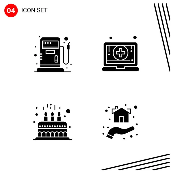 Conjunto Iconos Creativos Universales Simplemente Vector Ilustraciones Para Aplicaciones Web — Vector de stock