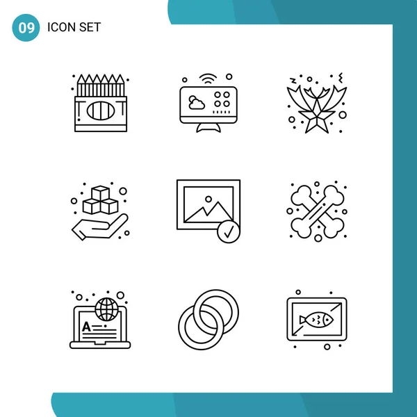 Conjunto Iconos Creativos Universales Simplemente Vector Ilustraciones Para Aplicaciones Web — Vector de stock