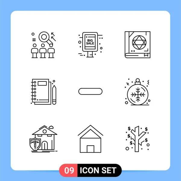 Conjunto Iconos Creativos Universales Simplemente Vector Ilustraciones Para Aplicaciones Web — Vector de stock