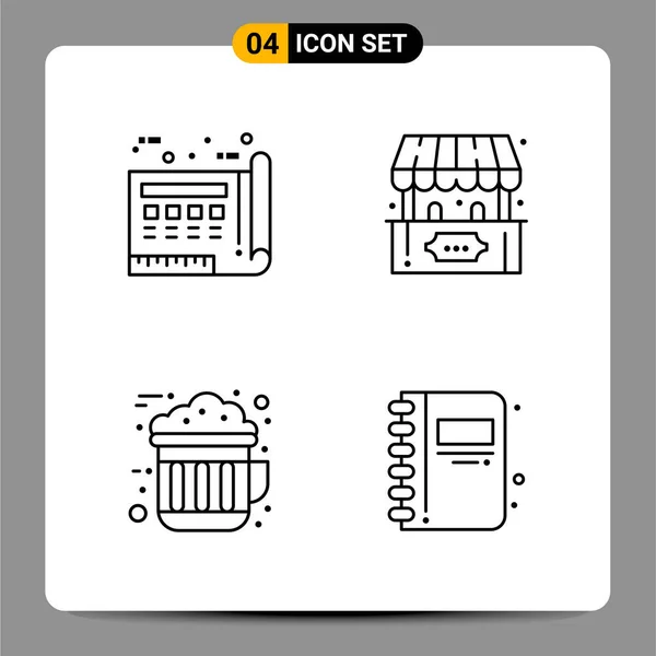 Set Dari Ikon Kreatif Universal Cukup Ilustrasi Vektor Untuk Aplikasi - Stok Vektor