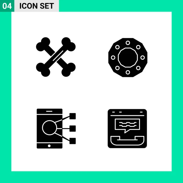 Conjunto Iconos Creativos Universales Simplemente Vector Ilustraciones Para Aplicaciones Web — Archivo Imágenes Vectoriales