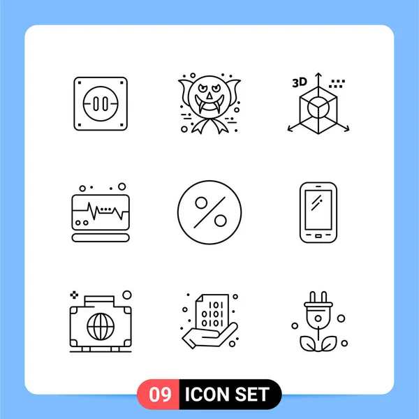 Set Universeller Kreativer Symbole Einfach Vektorillustrationen Für Web Und Mobile — Stockvektor