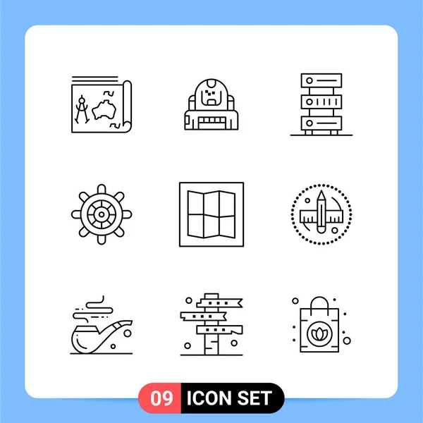 Conjunto Iconos Creativos Universales Simplemente Vector Ilustraciones Para Aplicaciones Web — Archivo Imágenes Vectoriales