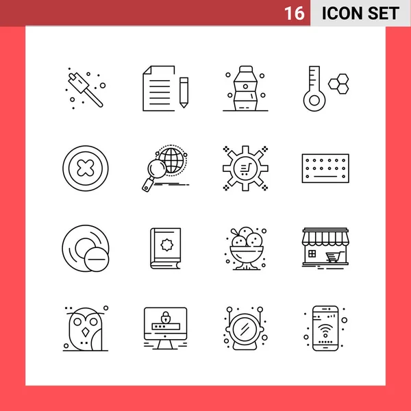 Conjunto Iconos Creativos Universales Simplemente Vector Ilustraciones Para Aplicaciones Web — Vector de stock