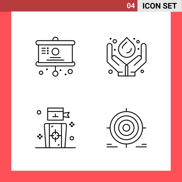 Set Universal Creative Icons Simply Vector Illustrations Web Mobile Apps — Stock Vector