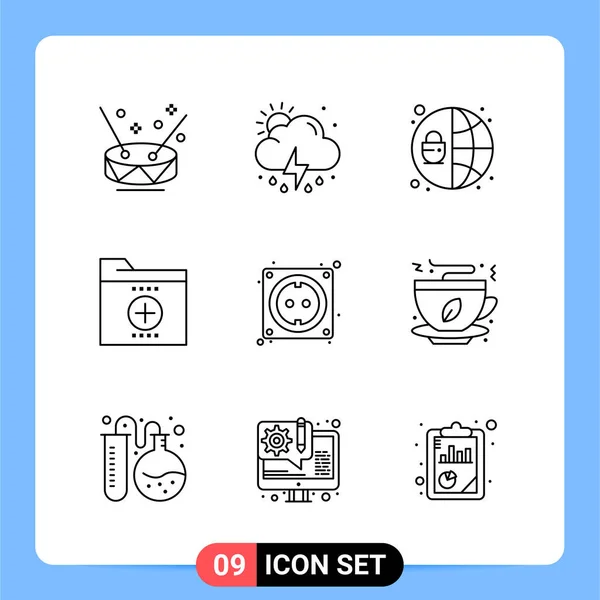 Set Universele Creatieve Iconen Eenvoudig Vectorafbeeldingen Voor Web Mobiele Apps — Stockvector