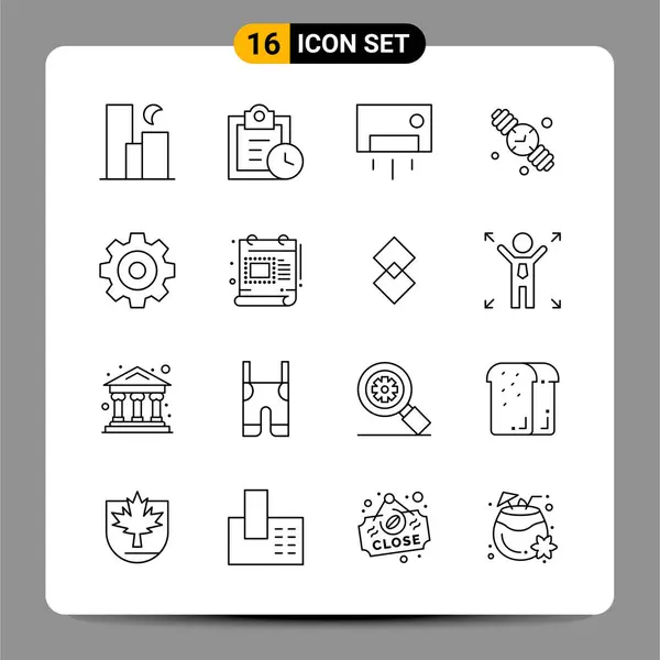 Conjunto Iconos Creativos Universales Simplemente Vector Ilustraciones Para Aplicaciones Web — Archivo Imágenes Vectoriales