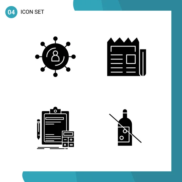 Conjunto Iconos Creativos Universales Simplemente Vector Ilustraciones Para Aplicaciones Web — Vector de stock