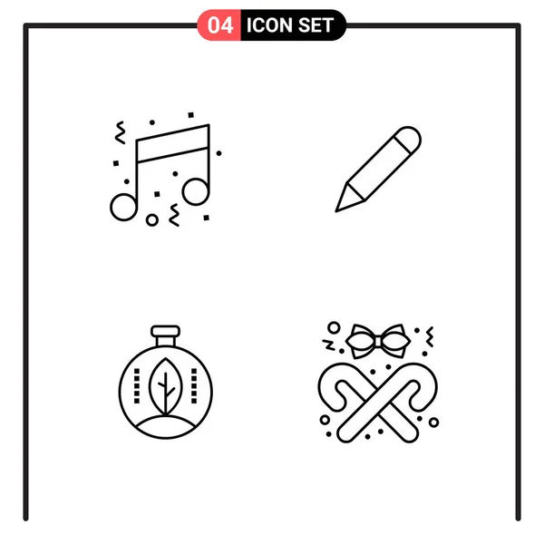 Conjunto Iconos Creativos Universales Simplemente Vector Ilustraciones Para Aplicaciones Web — Archivo Imágenes Vectoriales