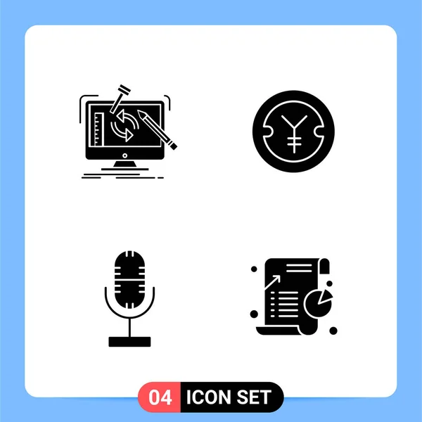 Conjunto Iconos Creativos Universales Simplemente Vector Ilustraciones Para Aplicaciones Web — Archivo Imágenes Vectoriales