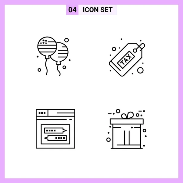 Conjunto Iconos Creativos Universales Simplemente Vector Ilustraciones Para Aplicaciones Web — Archivo Imágenes Vectoriales