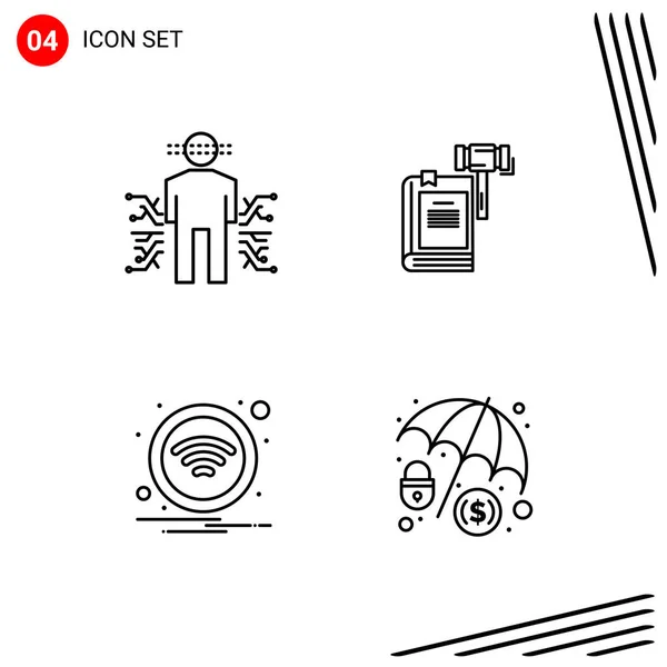 Conjunto Iconos Creativos Universales Simplemente Vector Ilustraciones Para Aplicaciones Web — Vector de stock