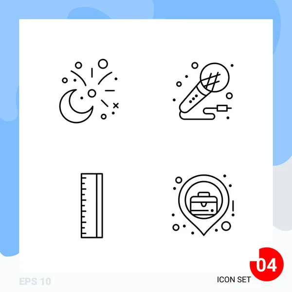 Conjunto Iconos Creativos Universales Simplemente Vector Ilustraciones Para Aplicaciones Web — Vector de stock