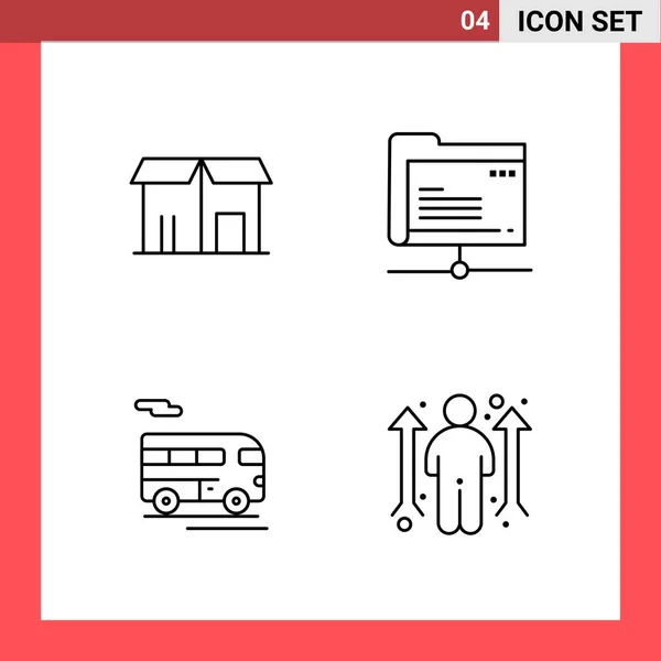 Conjunto Iconos Creativos Universales Simplemente Vector Ilustraciones Para Aplicaciones Web — Vector de stock