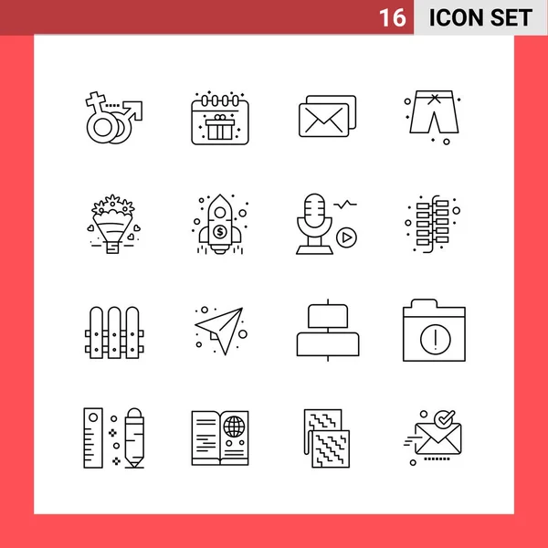 Conjunto Iconos Creativos Universales Simplemente Vector Ilustraciones Para Aplicaciones Web — Vector de stock