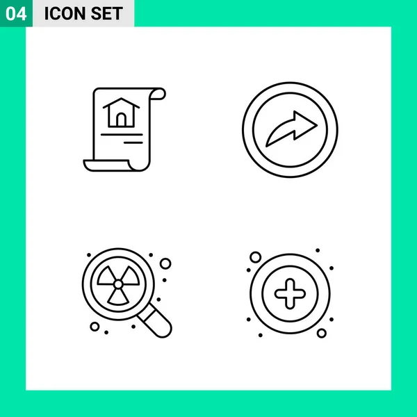 Conjunto Iconos Creativos Universales Simplemente Vector Ilustraciones Para Aplicaciones Web — Vector de stock