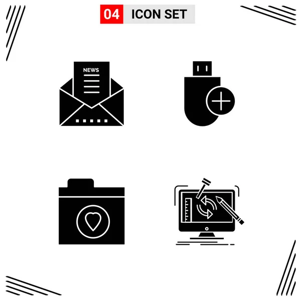 Conjunto Iconos Creativos Universales Simplemente Vector Ilustraciones Para Aplicaciones Web — Archivo Imágenes Vectoriales