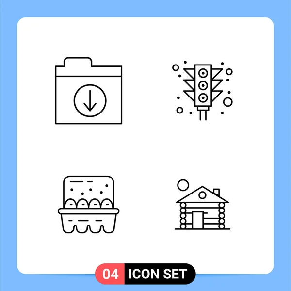 Set Dari Ikon Kreatif Universal Cukup Ilustrasi Vektor Untuk Aplikasi - Stok Vektor