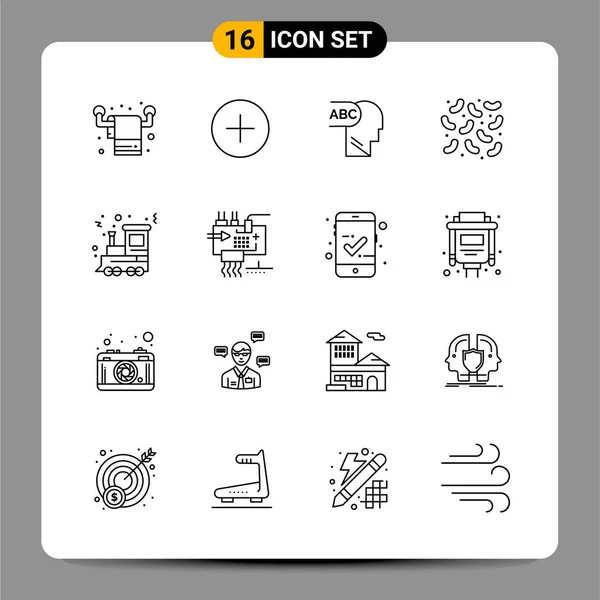 Set Universal Creative Icons Simply Vector Illustrations Web Mobile Apps — Stock Vector