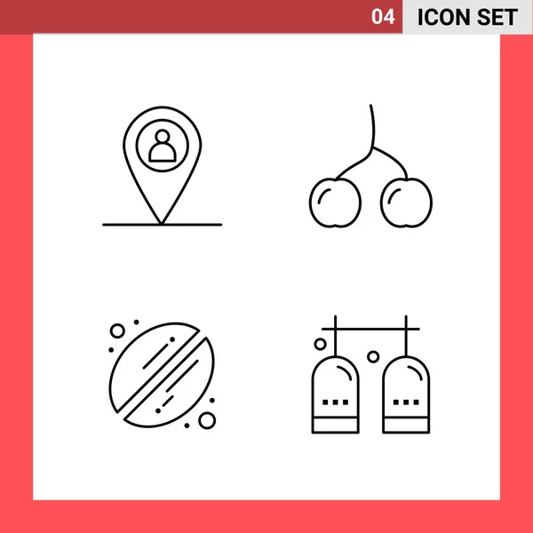 Conjunto Iconos Creativos Universales Simplemente Vector Ilustraciones Para Aplicaciones Web — Vector de stock