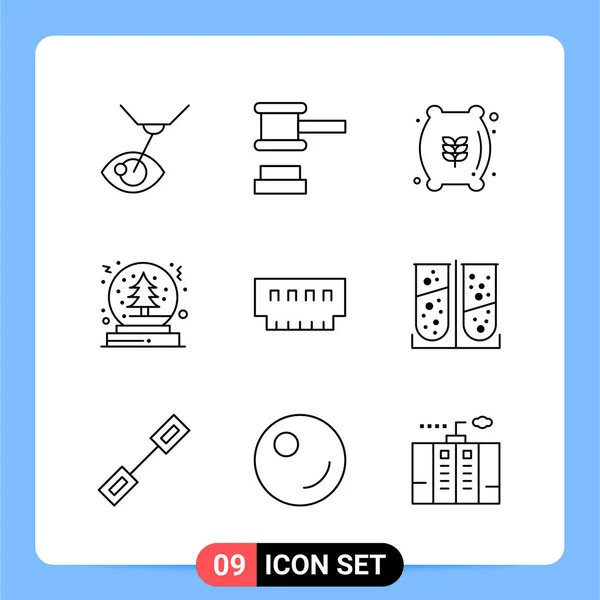 Set Dari Ikon Kreatif Universal Cukup Ilustrasi Vektor Untuk Aplikasi - Stok Vektor