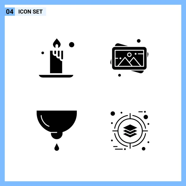 Conjunto Iconos Creativos Universales Simplemente Vector Ilustraciones Para Aplicaciones Web — Vector de stock