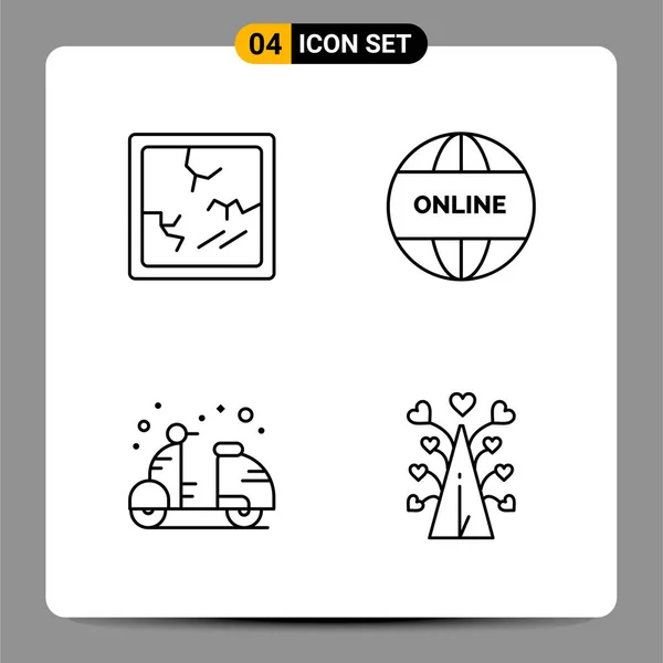 Set Universal Creative Icons Simply Vector Illustrations Web Mobile Apps — Stock Vector