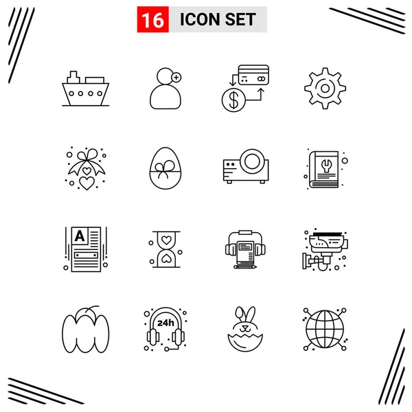 Set Universal Creative Icons Simply Vector Illustrations Web Mobile Apps — Stock Vector