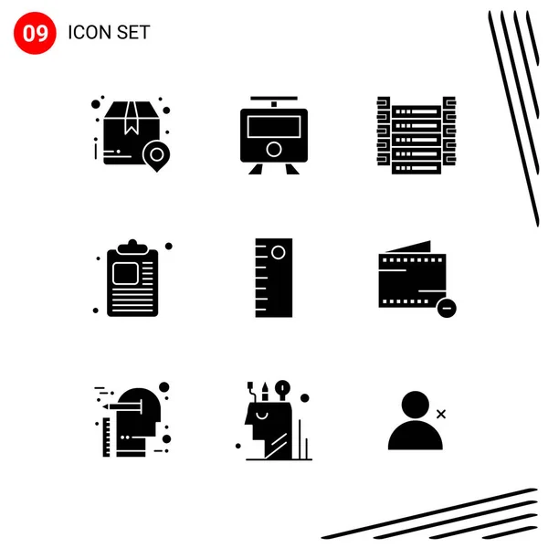 Conjunto Iconos Creativos Universales Simplemente Vector Ilustraciones Para Aplicaciones Web — Vector de stock