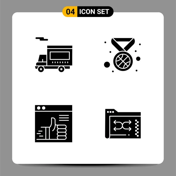 Conjunto Iconos Creativos Universales Simplemente Vector Ilustraciones Para Aplicaciones Web — Archivo Imágenes Vectoriales