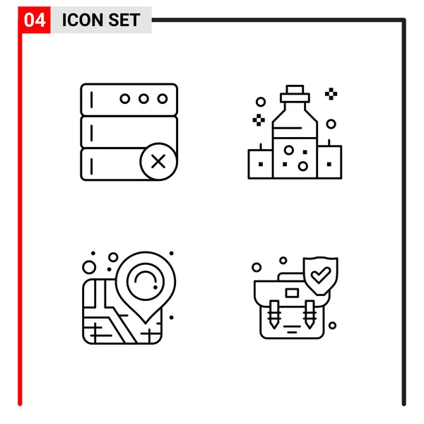 Conjunto Ícones Criativos Universais Simplesmente Vetor Ilustrações Para Web Aplicativos — Vetor de Stock