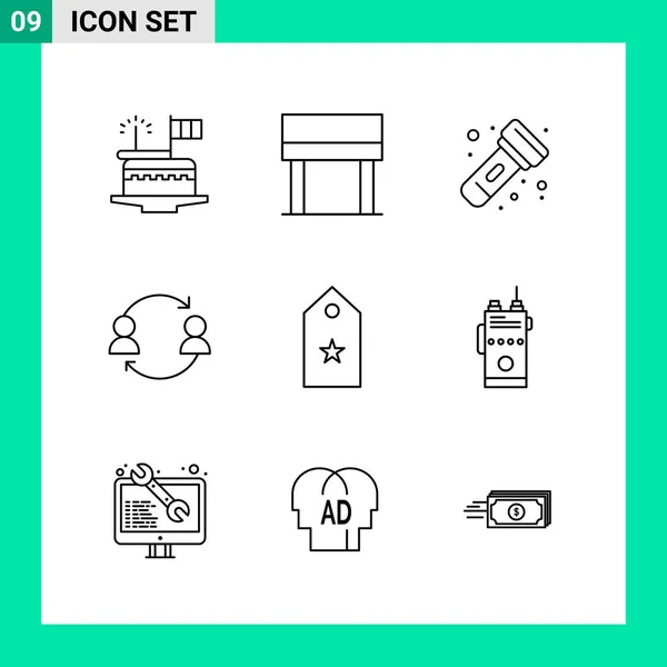 Set de 25 iconos de negocio universales Vector — Vector de stock