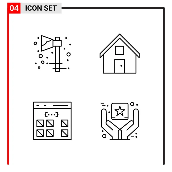 Ensemble Icônes Créatives Universelles Simplement Vectorielles Illustrations Pour Applications Projets — Image vectorielle