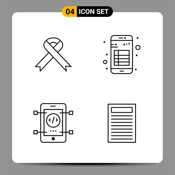 Conjunto Iconos Creativos Universales Simplemente Vector Ilustraciones Para Aplicaciones Web — Archivo Imágenes Vectoriales