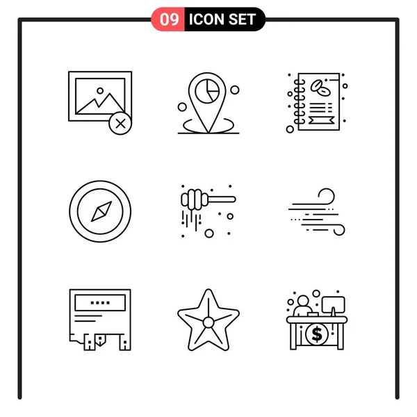 Conjunto Iconos Creativos Universales Simplemente Vector Ilustraciones Para Aplicaciones Web — Vector de stock